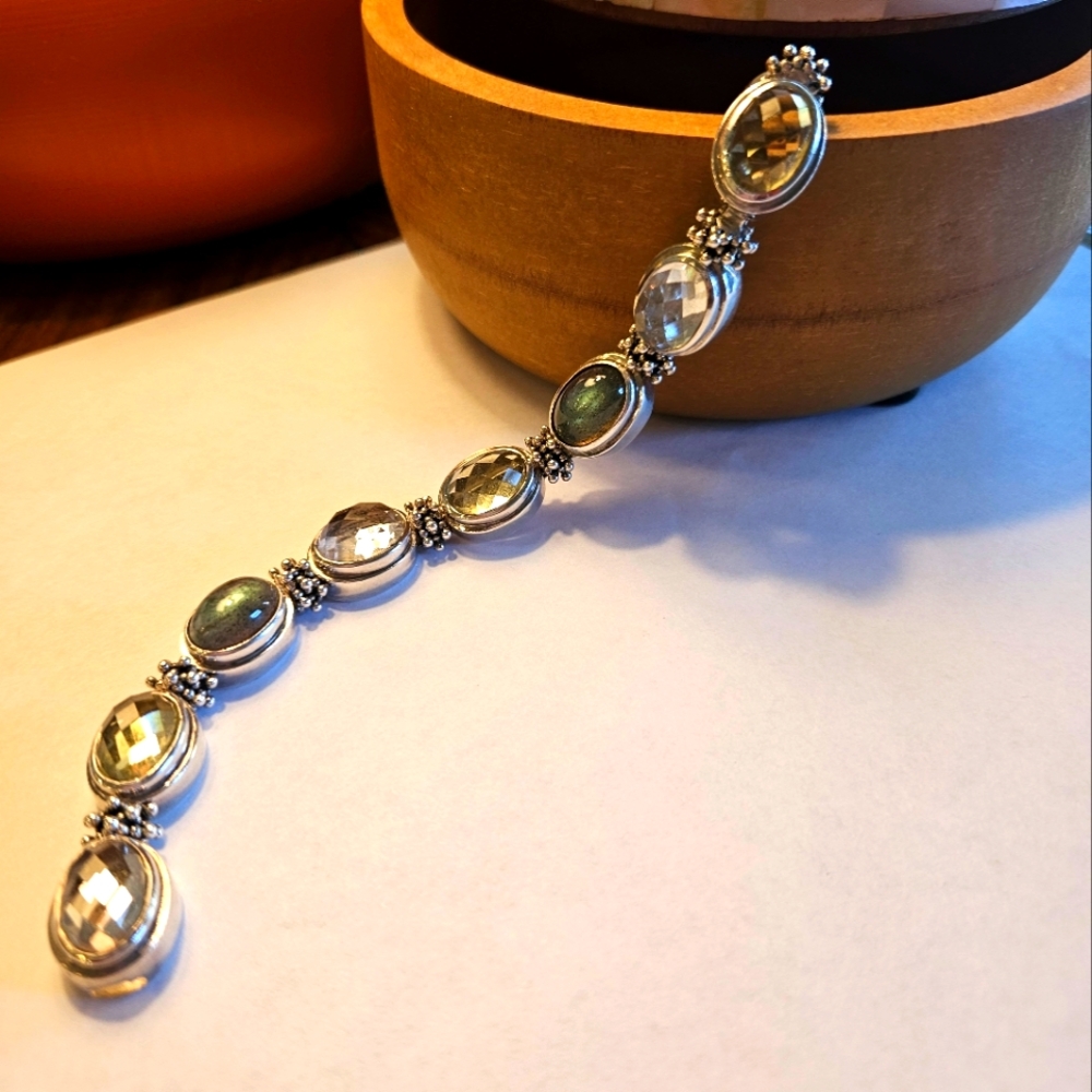 Michael Dawkins Gemstone Silver Bracelet